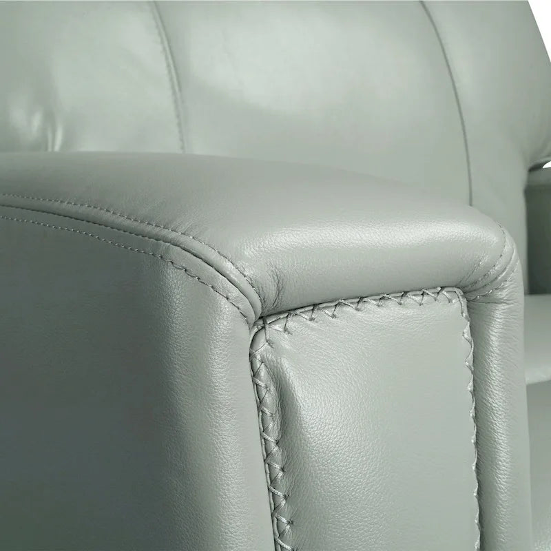 Polohovací křeslo s elektrickým ovládáním, polohováním "Zero Gravity", opěrkou hlavy s elektrickým ovládáním, USB a USB-C portem, pravá kůže