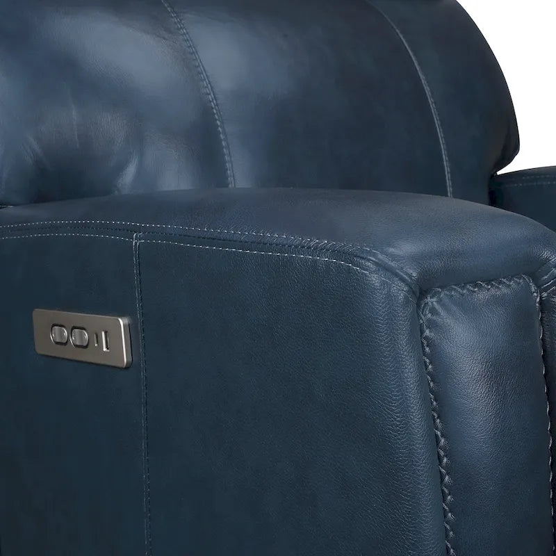 Polohovací křeslo s elektrickým ovládáním, polohováním "Zero Gravity", opěrkou hlavy s elektrickým ovládáním, USB a USB-C portem, pravá kůže