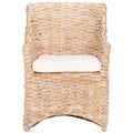 Proutěné křeslo Wingback v barvě Washed Brown - 26Š x 23H x 34V