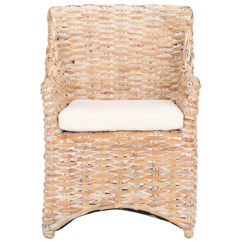 Proutěné křeslo Wingback v barvě Washed Brown - 26Š x 23H x 34V