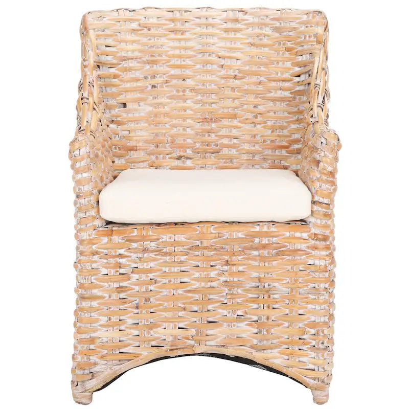 Proutěné křeslo Wingback v barvě Washed Brown - 26Š x 23H x 34V