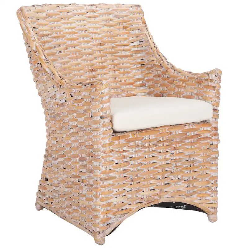Proutěné křeslo Wingback v barvě Washed Brown - 26Š x 23H x 34V