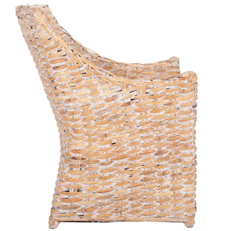 Proutěné křeslo Wingback v barvě Washed Brown - 26Š x 23H x 34V