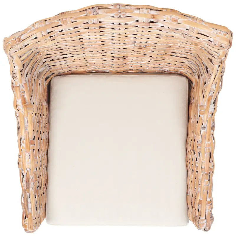 Proutěné křeslo Wingback v barvě Washed Brown - 26Š x 23H x 34V