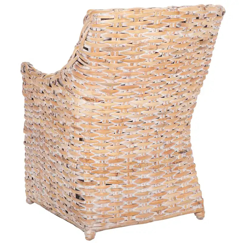 Proutěné křeslo Wingback v barvě Washed Brown - 26Š x 23H x 34V
