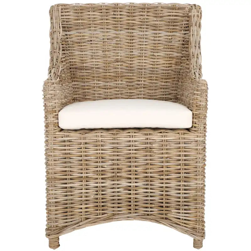 Proutěné křeslo Wingback v barvě Washed Brown - 26Š x 23H x 34V