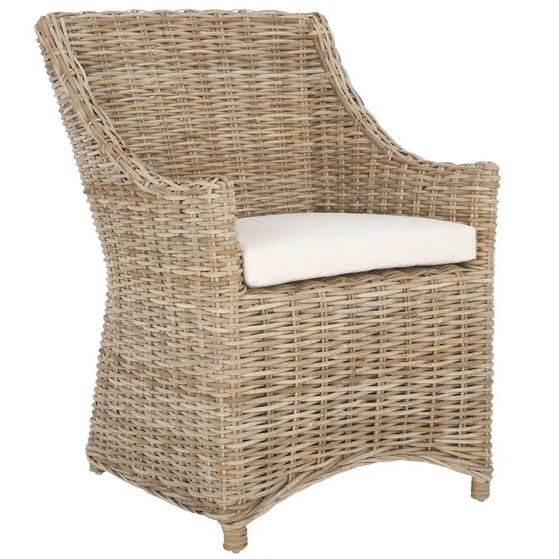 Proutěné křeslo Wingback v barvě Washed Brown - 26Š x 23H x 34V