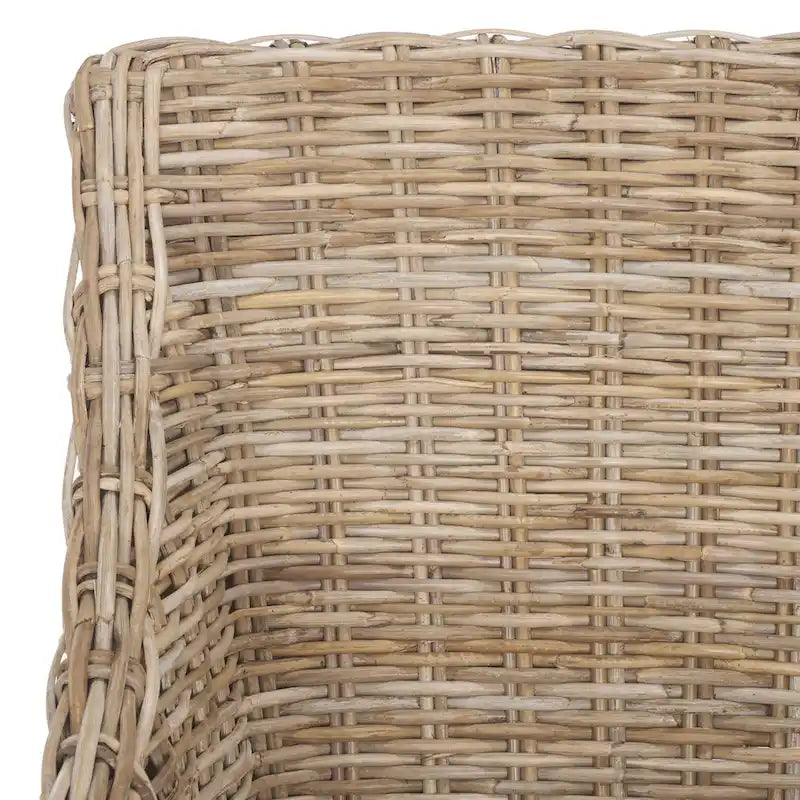 Proutěné křeslo Wingback v barvě Washed Brown - 26Š x 23H x 34V