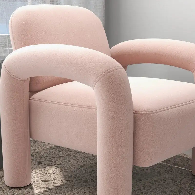 Sametové čalouněné křeslo do obývacího pokoje ve stylu Mid-Century Modern